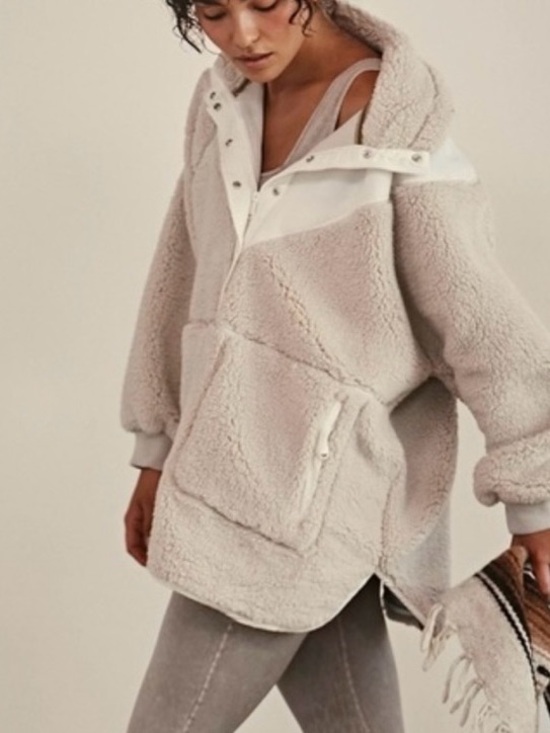 Free People Jackets & Blazers - Free People Fall To Rise Fleece Quarter Snap